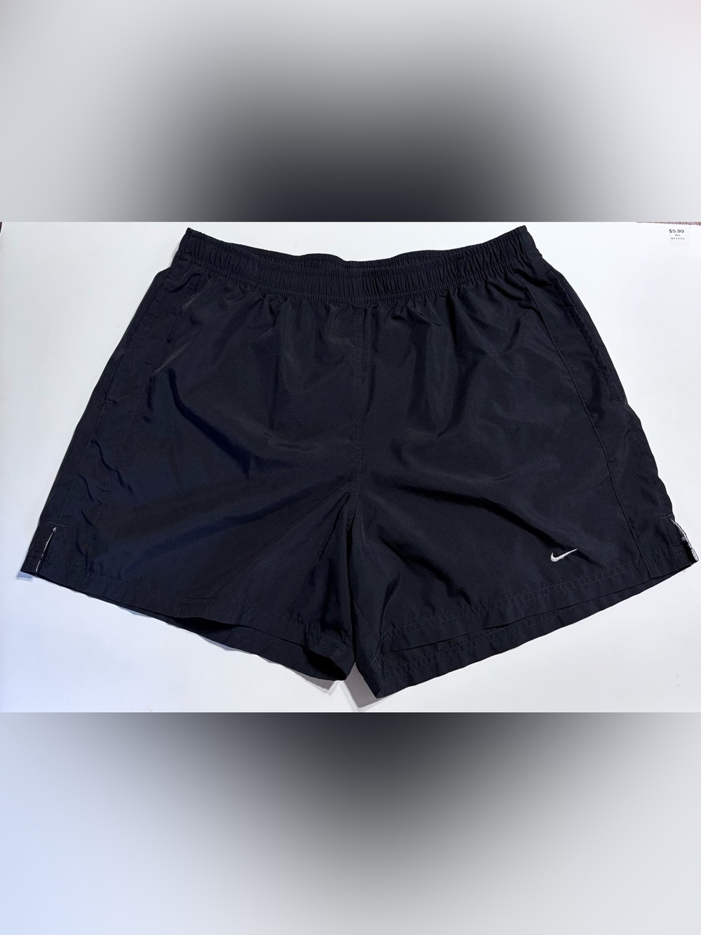 Nike Black Athletic Shorts with Swoosh - Picture 1 of 7
